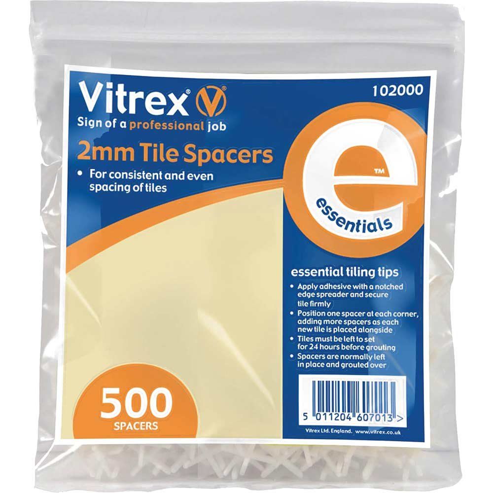 Vitrex 102000 Essential Tile Spacers 2Mm (Pack 500) - Image 1