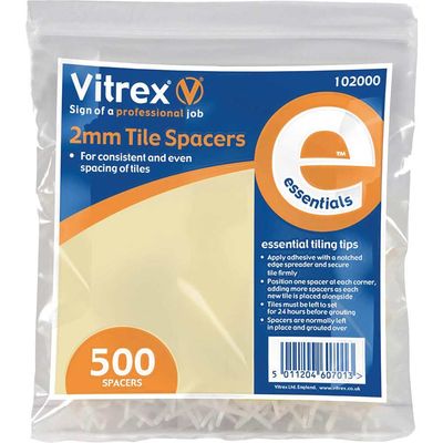 Vitrex 102000 Essential Tile Spacers 2Mm (Pack 500)