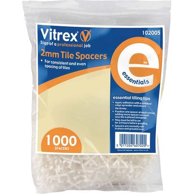 Vitrex 102005 Essential Tile Spacers 2Mm (Pack 1000)