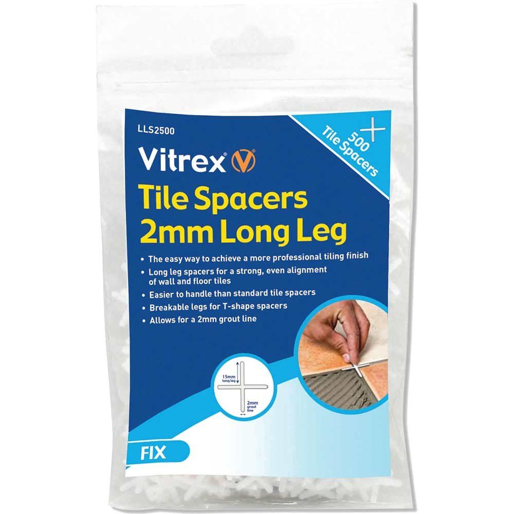 Vitrex LLS2500 Long Leg Spacer 2Mm (Pack 500) - Image 1