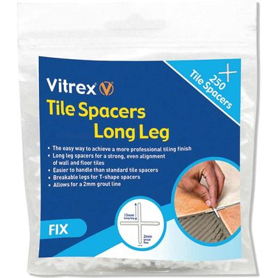 Vitrex LLS3250 Long Leg Spacer 3Mm (Pack 250)