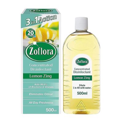 Zoflora Lemon Zing Disinfectant 500ml Assorted Packs
