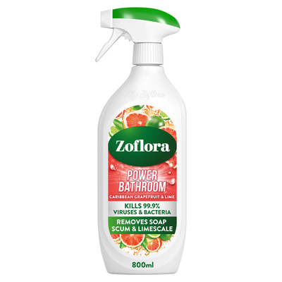 Zoflora Power Bathroom Spray 800ml - Multicolour / Caribbean Grapefruit and Lime - Thumbnail 2