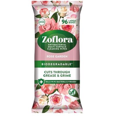Zoflora Antibacterial Large Wipes Rose Garden 96 Wipes Assorted Packs - Thumbnail 2