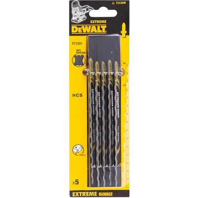 DeWalt T313AW Soft Material Cutting Jigsaw Blades Pack of 5