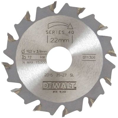DeWalt Extreme Biscuit Jointer Saw Blade 102mm 12T 22mm