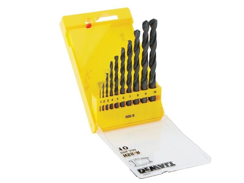 DeWalt 10 Piece HSS-R Drill Bit Set - Image 1