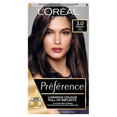 L'Oreal Paris Preference 3 Dark Brown Permanent Hair Dye - Black