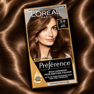 L'Oreal Paris Preference 5 Light Brown Permanent Hair Dye - Black - Thumbnail 2