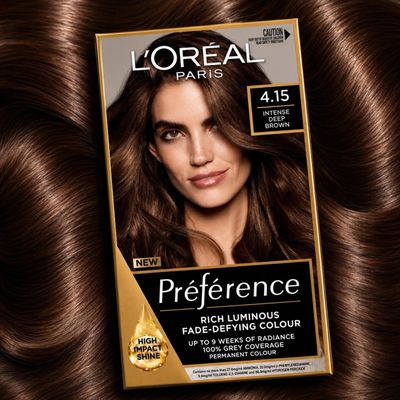 L'Oreal Paris Preference 4.15 Intense Deep Brown Permanent Hair Dye - Black - Thumbnail 2