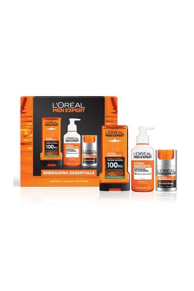 L'Oréal Paris Men Expert Energising Essentials Gift Set: Shower Gel, Cleanser and Moisturiser Complete Grooming Trio - Thumbnail 2