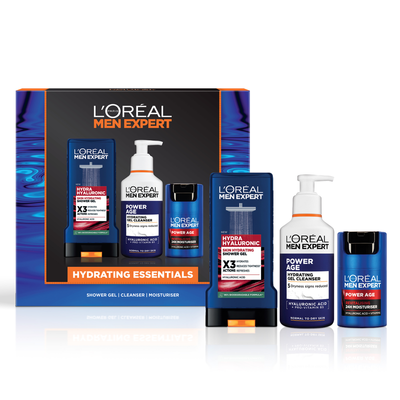 L'Oréal Paris Men Expert Hydrating Essentials Gift Set: Shower Gel, Cleanser and Moisturiser Complete Grooming Trio - Thumbnail 2