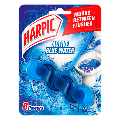 Harpic Active Blue Water Atlantic Burst 6 Powers Toilet Block