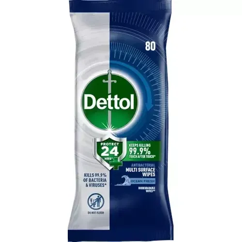 Dettol Protect 24 Multi Surface Wipes (Pack 80) - 3246241 - Image 1