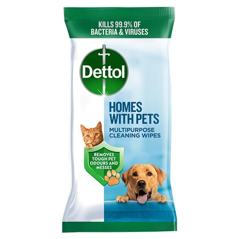 Pack of 50 Dettol Home with Pets Wipes - Image 1