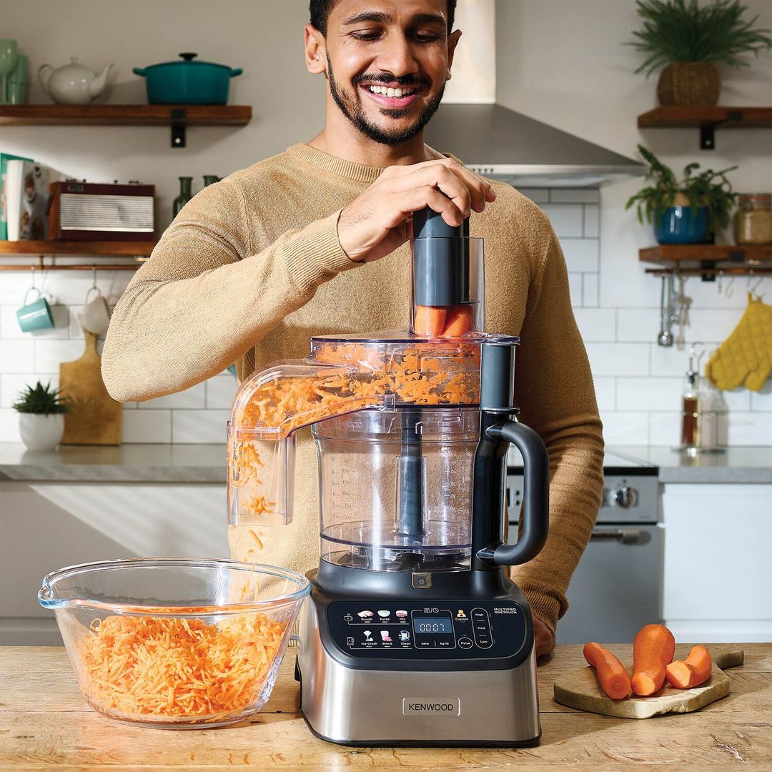 KENWOOD Multipro One Touch FDM73.850SS Food Processor - Black & Stainless Steel, Stainless Steel - Image 1
