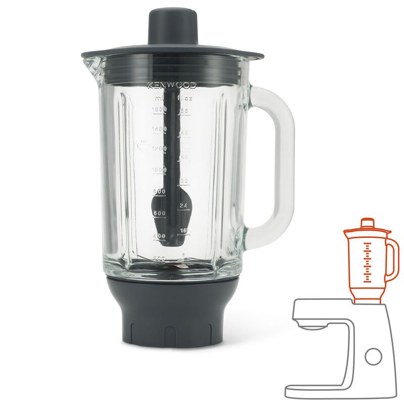 Kenwood 1.6L ThermoResist Glass Blender Attachment - Grey - Image 1