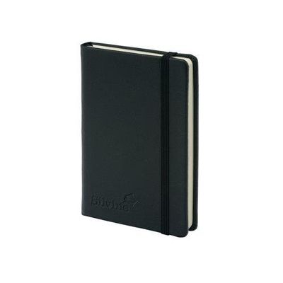 Silvine Executive A6 Casebound Soft Feel Cover Notebook Ruled 160 Pages Black - 196Bk