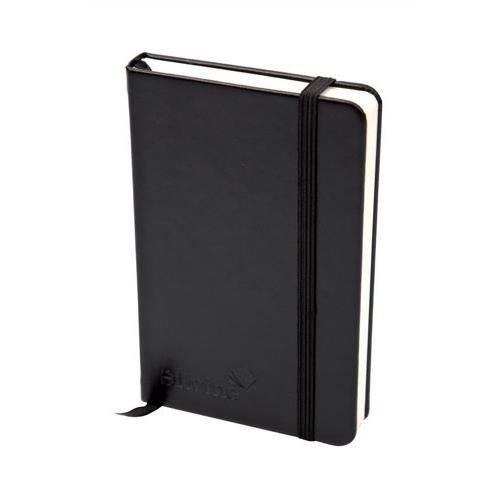 Silvine Executive A5 Casebound Soft Feel Cover Notebook Ruled 160 Pages Black - 197Bk - Image 1