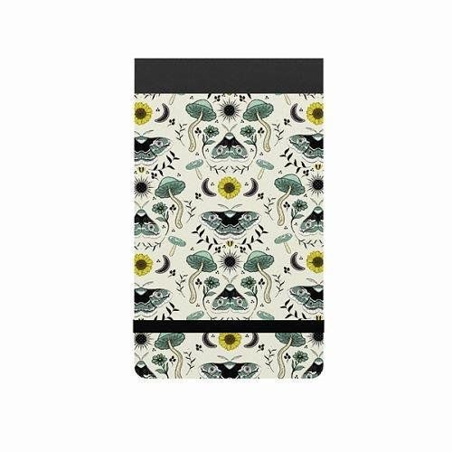 Silvine Elasticated Pocket Notebook 160 Page 78 x 127mm Grey Moth & Mushroom Design (Pack 12) - 190MM2 - Image 1
