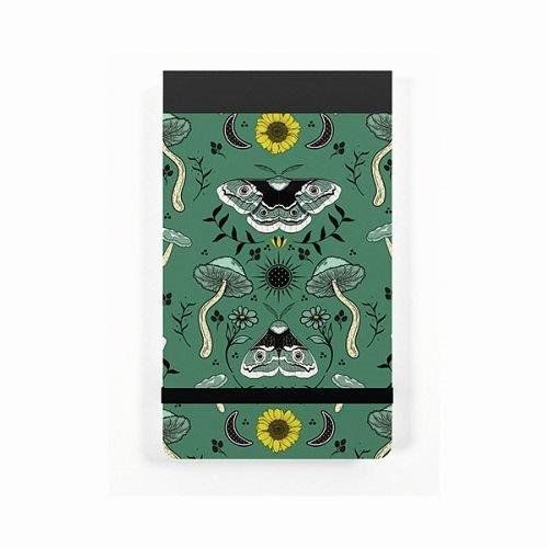 Silvine Elasticated Pocket Notebook 160 Page 78 x 127mm Green Moth & Mushroom Design (Pack 12) - 190MM1 - Image 1