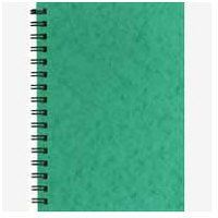 Silvine A6 Wirebound Pressboard Cover Notebook Ruled 200 Pages Green (Pack 12) - Spa6 - Image 1