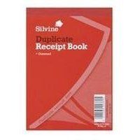Silvine 105x148mm Duplicate Receipt Book Carbon Gummed Taped Cloth Binding 100 Sets (Pack 12) - 230