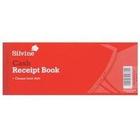 Silvine Receipt Book 80x202mm 40 Receipts Red (Pack 36) - 233 - Image 1