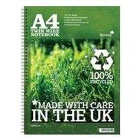 Silvine Premium Recycled A4+ Wirebound Card Cover Notebook Ruled 120 Pages Green (Pack 5) - R102 - Image 1