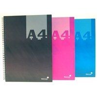 Silvine Luxpad A4 Wirebound Hard Cover Notebook 140 Pages Assorted Colours (Pack 6) - Thba4ac - Image 1