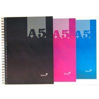 Silvine Luxpad A5 Wirebound Hard Cover Notebook Ruled 140 Pages Assorted Colours (Pack 12) - Thba5ac - Image 1