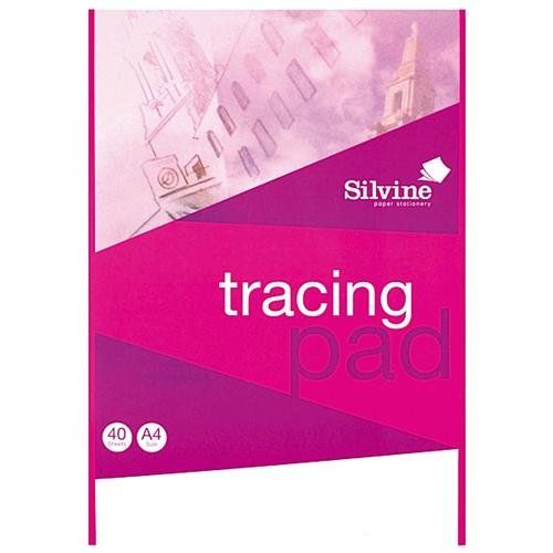 Silvine A4 Tracing Pad 63gsm 40 Sheets (Pack 6) - A4T - Image 1