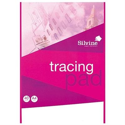Silvine A4 Tracing Pad 63gsm 40 Sheets (Pack 6) - A4T