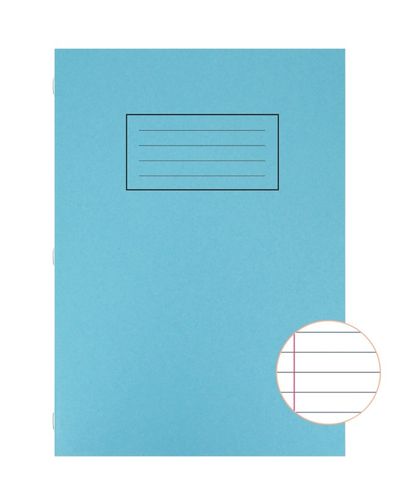 Silvine A4 Exercise Book Ruled Blue 80 Pages (Pack 10) - EX108