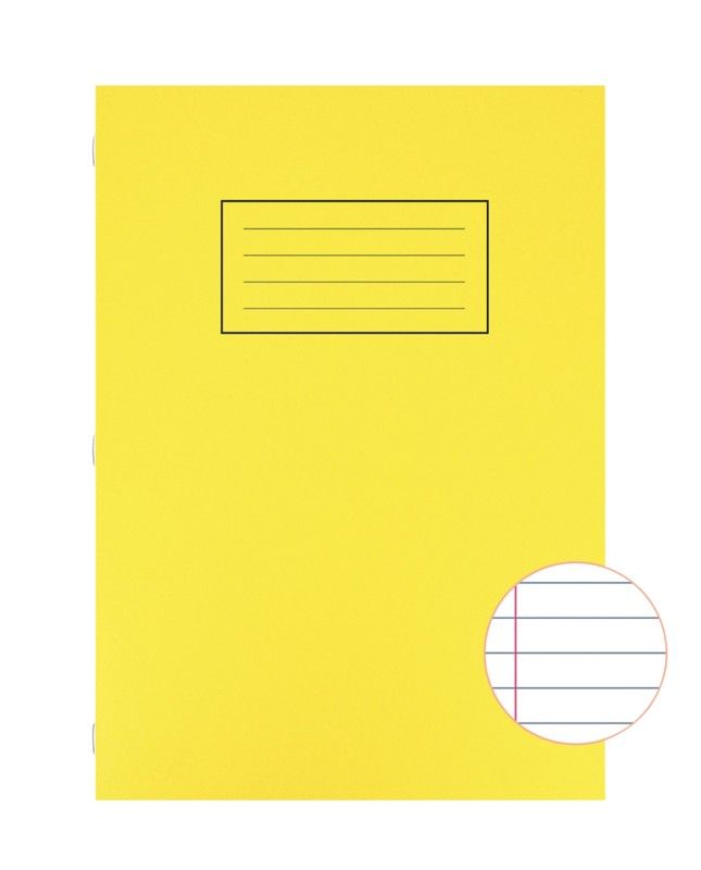 Silvine A4 Exercise Book Ruled Yellow 80 Pages (Pack 10) - EX109 - Image 1