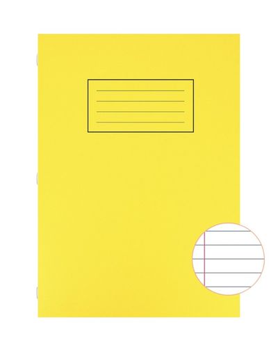 Silvine A4 Exercise Book Ruled Yellow 80 Pages (Pack 10) - EX109