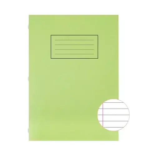 Silvine A4 Exercise Book Ruled Green 80 Pages (Pack 10) - EX110 - Image 1