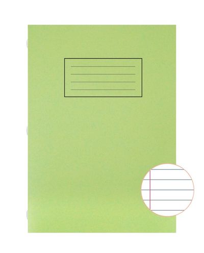 Silvine A4 Exercise Book Ruled Green 80 Pages (Pack 10) - EX110 - Thumbnail 2