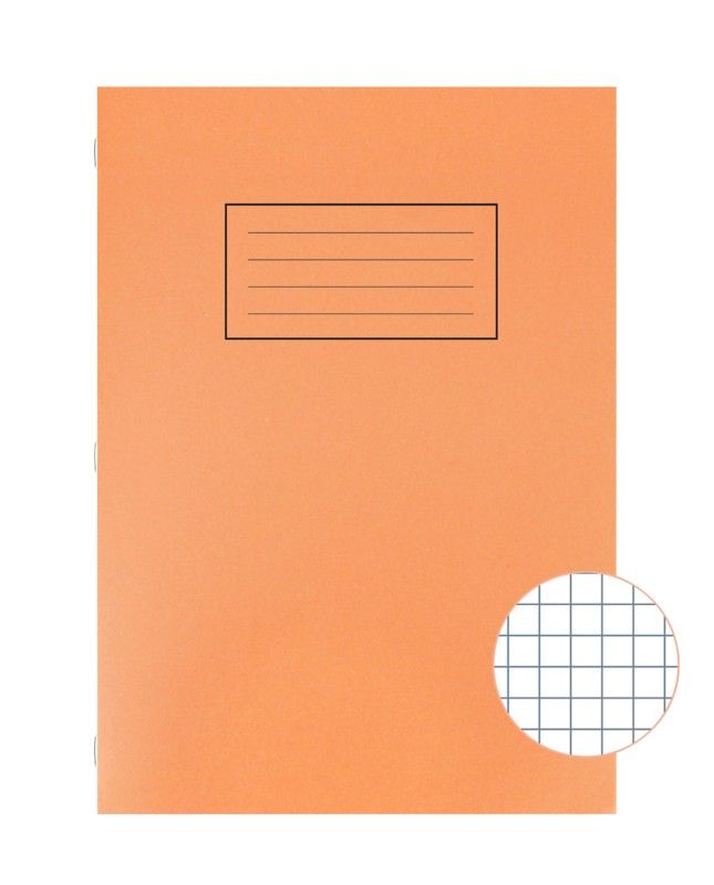 Silvine A4 Exercise Book 5mm Square Orange 80 Pages (Pack 10) - EX113 - Image 1