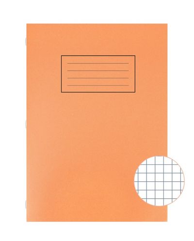 Silvine A4 Exercise Book 5mm Square Orange 80 Pages (Pack 10) - EX113