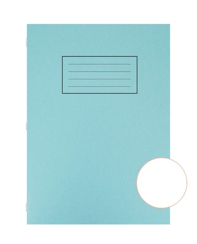Silvine A4 Exercise Book Plain Blue 80 Pages (Pack 10) - EX114 - Image 1