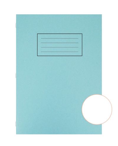 Silvine A4 Exercise Book Plain Blue 80 Pages (Pack 10) - EX114