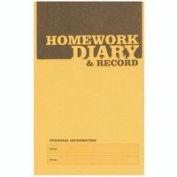 Silvine Homework Diary With Printed Layout A6 84 Page Yellow (Pack 20) - EX205