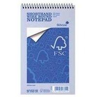 Silvine Fsc 127X203mm Wirebound Card Cover Reporters Shorthand Notebook Ruled 160 Pages Blue (Pack 10) - Fsc160 - Image 1