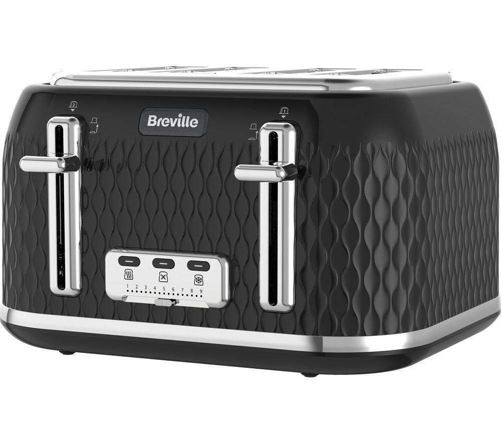 BREVILLE Curve VTT786 4-Slice Toaster - Black, Black - Image 1