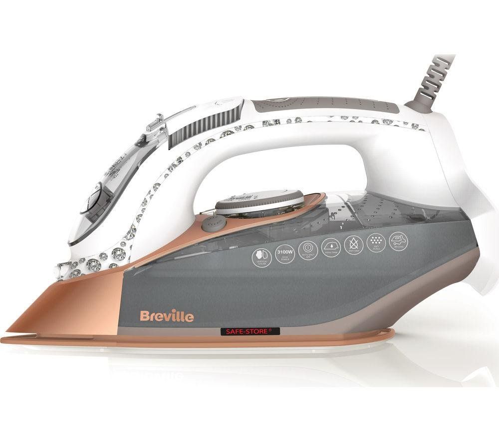 BREVILLE DiamondXpress VIN401 Steam Iron - White & Rose Gold, Gold - Image 1