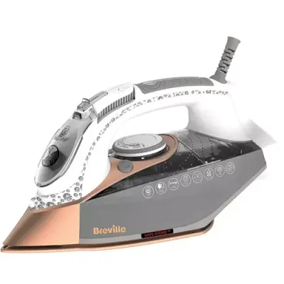 BREVILLE DiamondXpress VIN401 Steam Iron - White & Rose Gold, Gold - Thumbnail 2