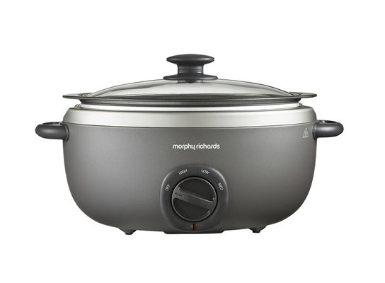 MORPHY RICHARDS 461022 Sear and Stew Slow Cooker - Grey, Silver/Grey