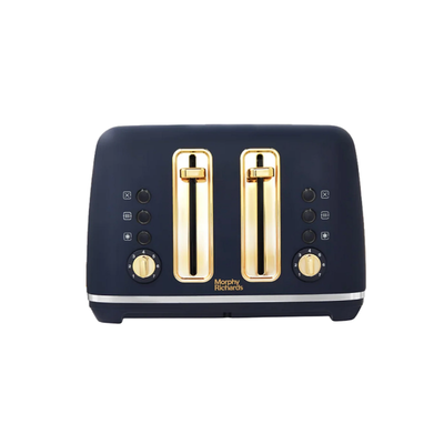 MORPHY RICHARDS Accents 242045 4-Slice Toaster - Midnight Blue & Gold, Blue