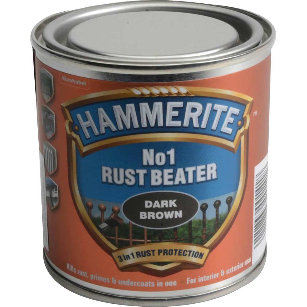 Hammerite 5092810 No.1 Rust Beater Paint Dark Brown 250Ml - Image 1